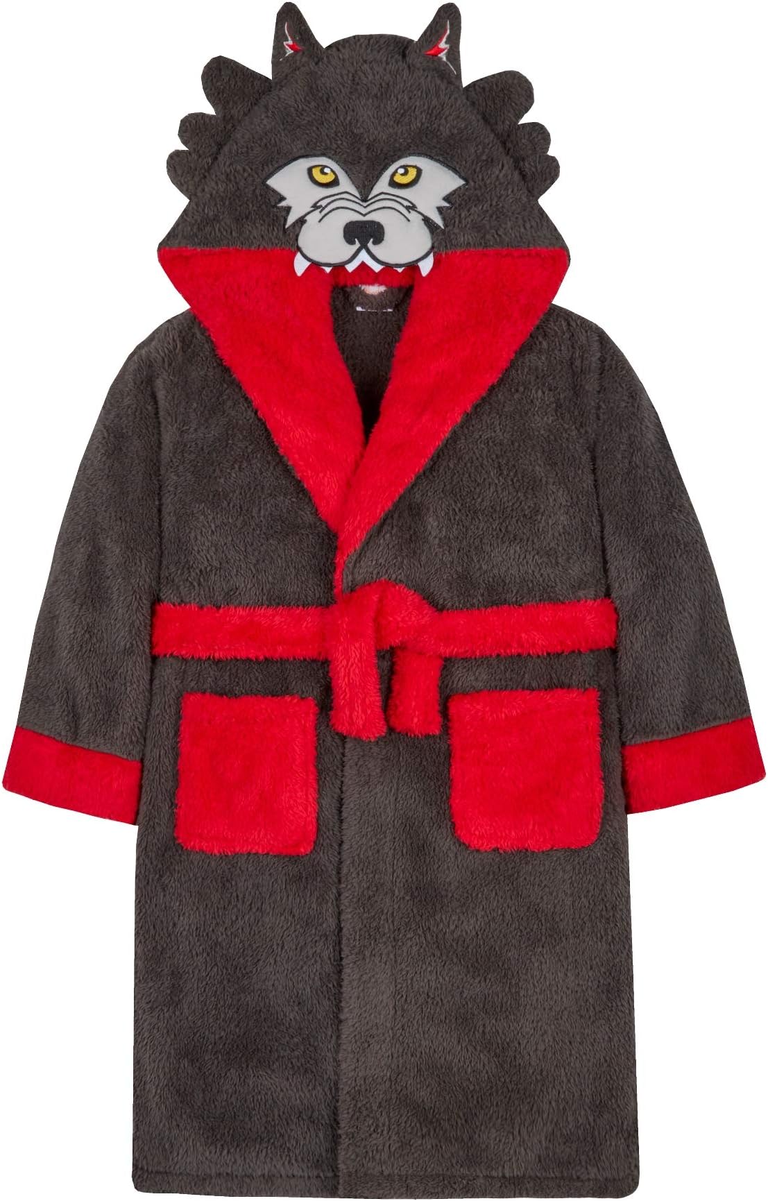 Boys Novelty Hooded Wolf Dressing Gown
