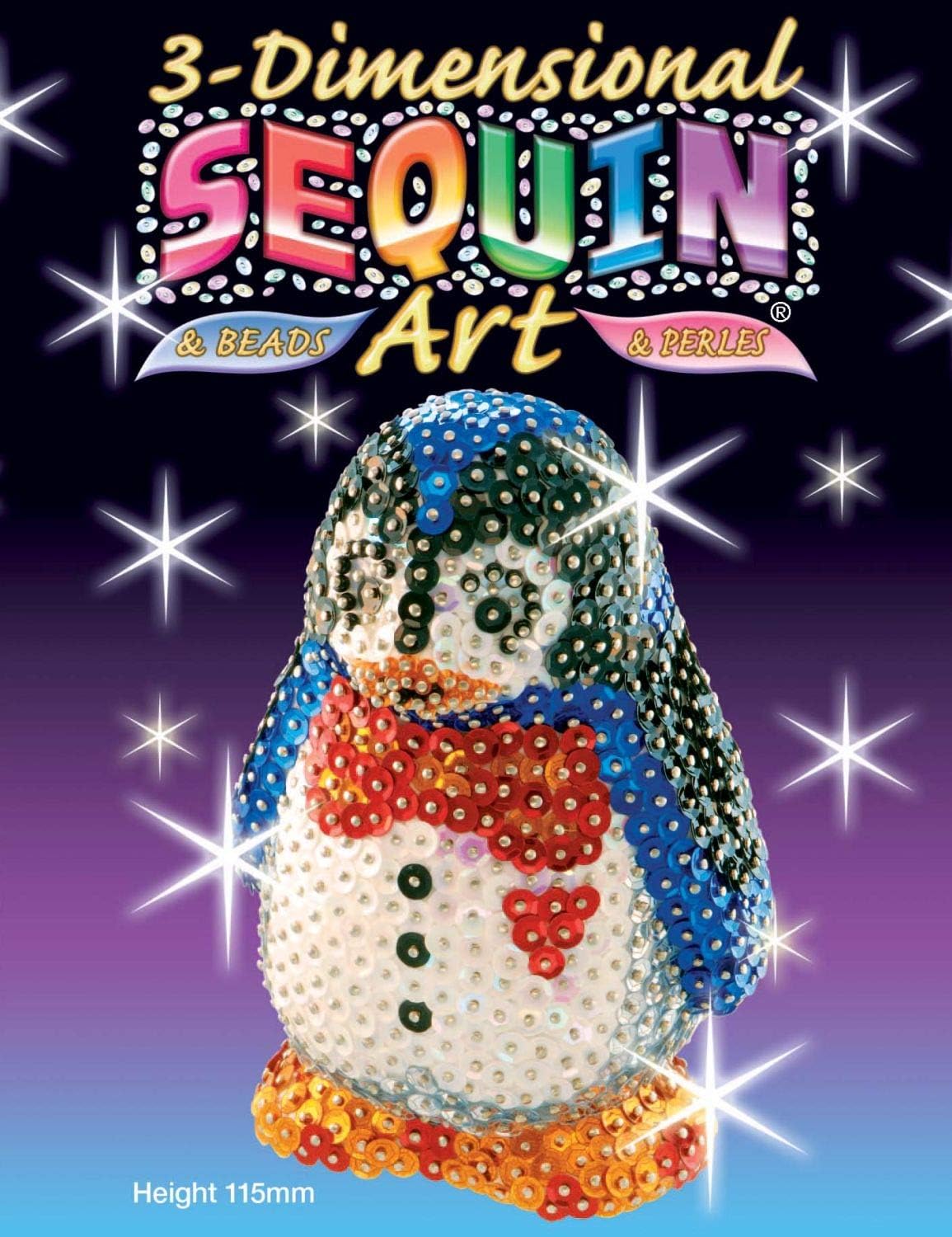 Sequin Art 0503 Penguin Craft Project From The 3D Range