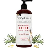 Shiny Leaf DHT Conditioner with Rosemary &amp; Biotin, Men &amp; Women, 16 oz | Sulfate-free DHT conditioner with rosemary oil, biotin, keratin. Softens, detangles, smooths fine, thinning hair, men &amp; women