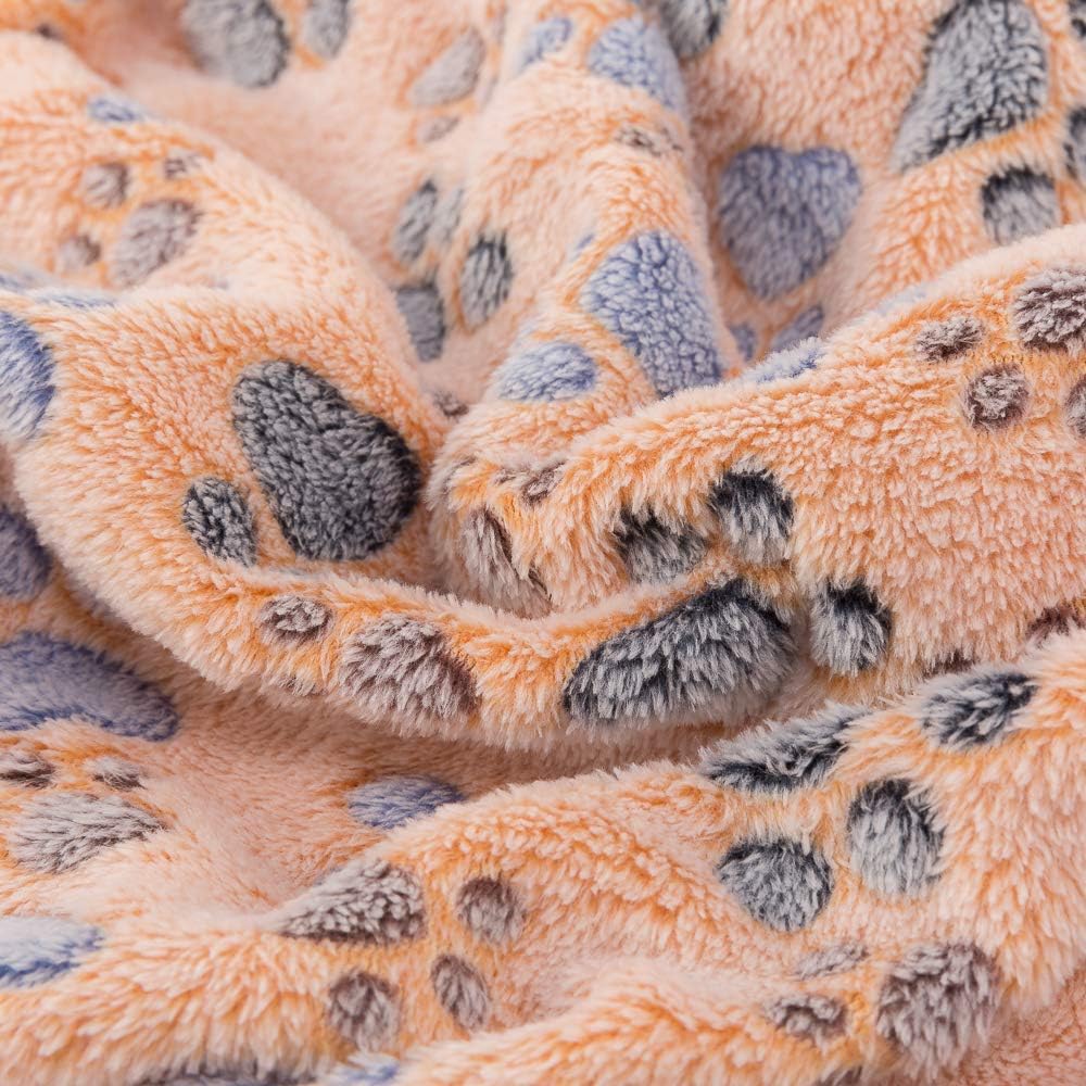 Allisandro Extra Softness and Fluffy 350 GSM Lightweight Microplush Fleece Throw Blanket for Small, Medium and Large Dogs, Puppies, Cats and Kittens, Brown, 40 x 32 Inches : Pet Supplies