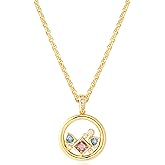 BENEIGE Gold Necklace Gold Plated with Cubic Zirconia Charm Necklaces for women
