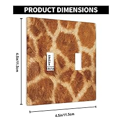 Pznen Giraffe Double Toggle Switch Covers 2-Gang