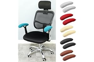 JOYUETLAN GEZICHTA Chair Arm Pad Covers Overs,Elasticity Office Computer Chair Arm Slipcover,Removable Washable Office Chair Armrest Covers Pads for Swivel Office Gaming Chair Wheelchair,Black