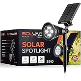 SOLVAO Solar Spot Light | Ultra Bright, Waterproof, Adjustable 270°, No Wiring, Portable | Auto On/Off Function | Rechargeable LED for Outdoor, Landscape, Wall, Fence, Yard, Driveway, Outside