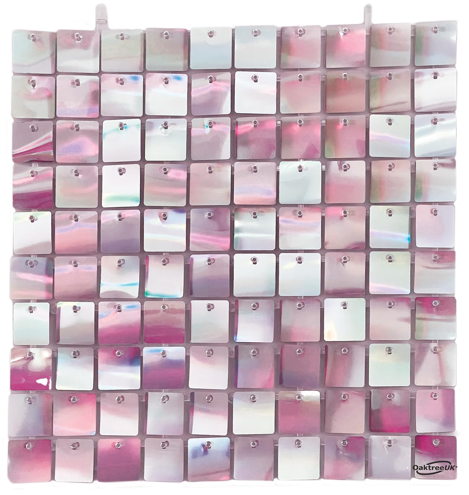 Sequin Wall Panel 30cm x 30cm Iridescent Pink (100 Squares)