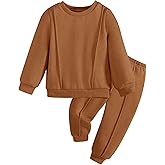 Arshiner Boys Long Sleeve Fleece Sweatshirt and Pants Set 2 Piece Fall Winter Clothes Toddler to Little Kid 2-8 Years