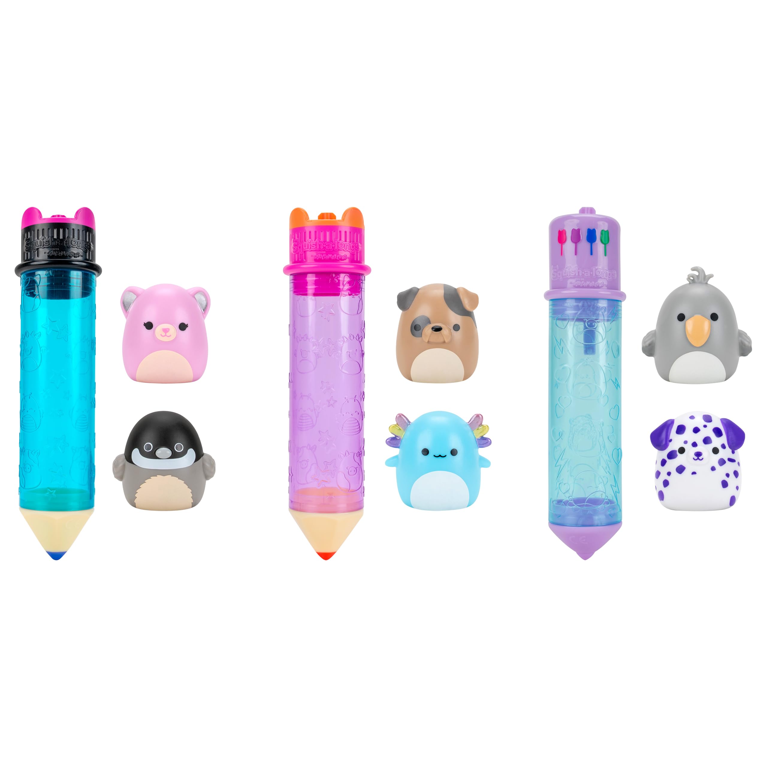 Squish-a-longs Scribblers 3-Pack – Includes 6 Mini-Squish (Series 1, Wave 3, Style 2)