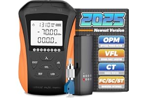 YGGYM Optical Power Meter with Visual Fault Locator, Fiber Light Meter with Cable Tester Function and Li-ion Battery USB Charge for FC/SC/ST Universal Interface