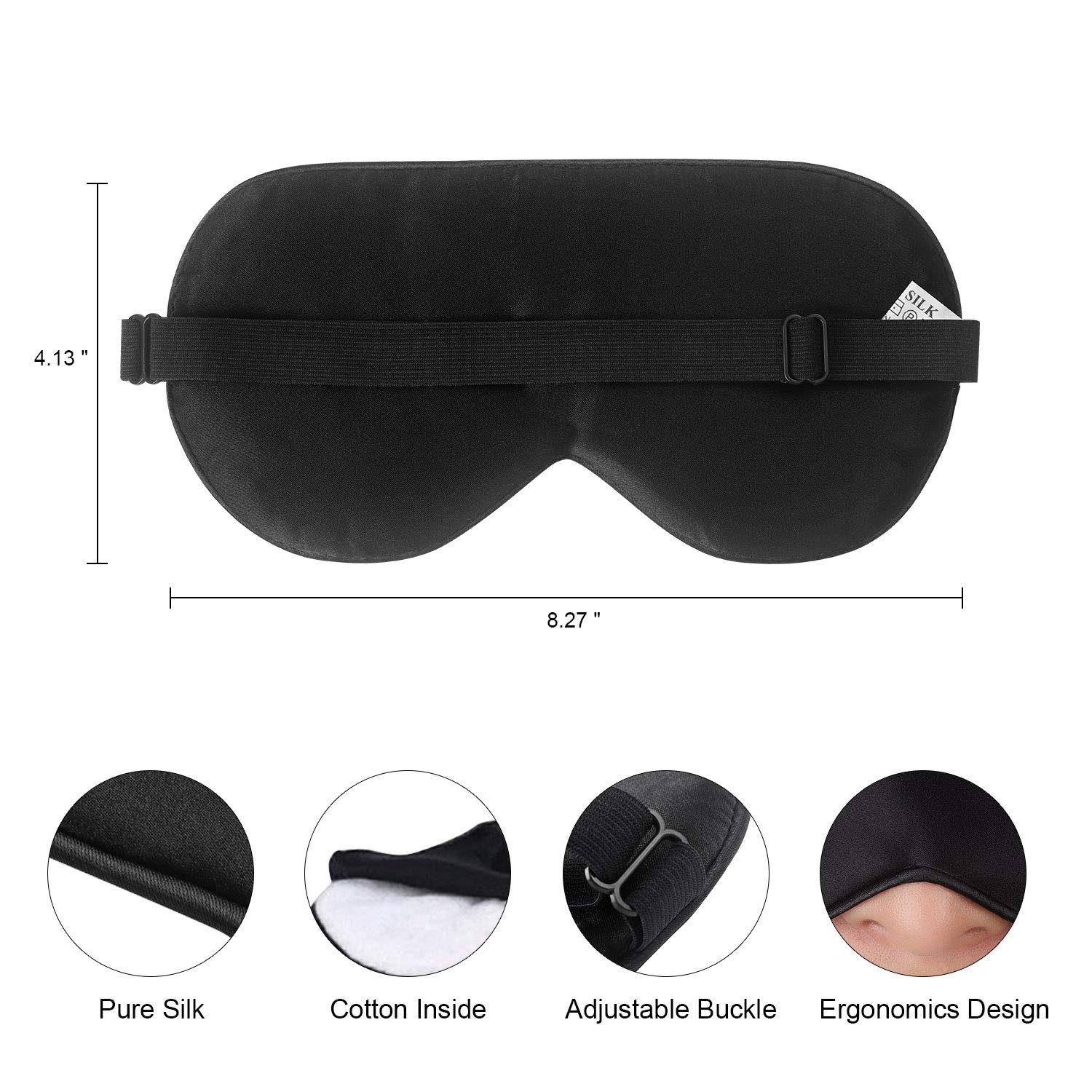 Sleep Mask, Silk Eye Mask Super Smooth Sleeping Mask by Jazzznap : Beauty