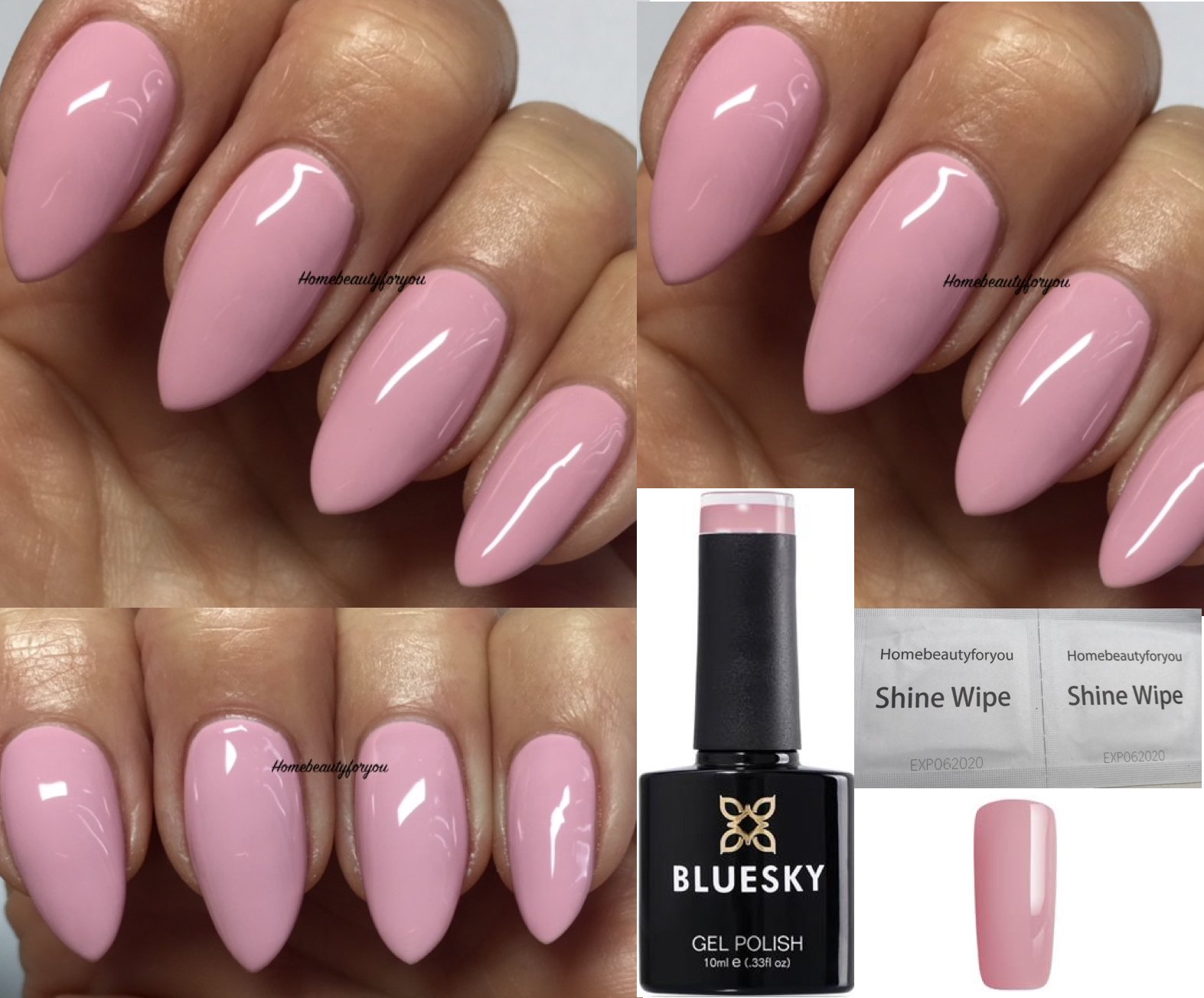 Bluesky Nail Gel Polish Pink Lavender Light Dusky Pink, Spring/Summer SPC03 UV LED Soak Off 10ml