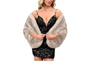 Ponchos for Women Faux Fur Shawls and Wraps Elegant Warm Cape for Evening Wedding Fall Winter