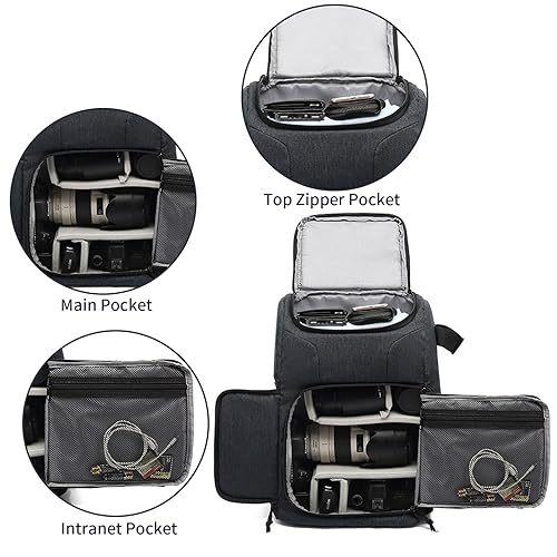 Lizbin Camera Backpack, Camera Backpack Bag Professional for DSLR