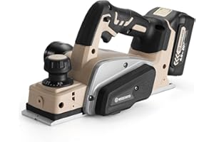 WOODSTARTER Cordless Electric Hand Planer for Makita (Bare Tool), Brushless Motor, 15000RPM Power Wood Planer with Edge Guide and Dust Bag, 3-1/4 Inch Planing Width, Ideal for Wood Chamfer
