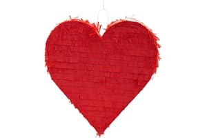 PARTY FACTORY Pinata heart red children birthday blow pinata 14,1 x 2,9 x 14,5 inches decoration birthday decoration