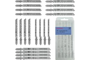AIKENSAI 20-Piece T118AF T118BF T127D T118GFS T118AO Jigsaw Blades T Shank for Metal Jig Saw Blade Set Compatible with Power 