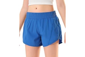 DOCUMO Girls Athletic Shorts with Zipper Pocket, Liner Quick Dry Running Shorts for Kids Teen Girls Active Sports Shorts