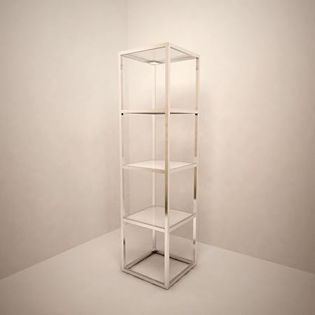 Floor Literature Display Stand Cube 146 X 38 X 38 Cm House