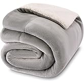 NANPIPER Baby Sherpa Blanket,Warm Toddler Throw Blanket,Soft Newborn Fleece Blanket for Winter (Light Grey,30x40 inches)