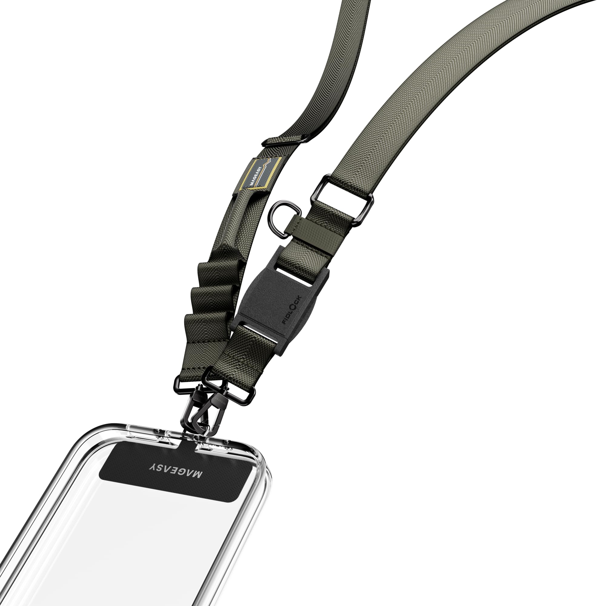 Photo 1 of MAGEASY Universal Cell Phone Lanyard - Crossbody Phone Strap for iPhone 16 Pro Max & Most Smartphones, Magnetic Quick-lock System, for Men & Women | Utility (Concrete Gray)