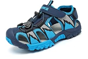JMFCHI Boys Girls Sports Sandals Summer Kids Closed Toe Outdoor Sandals Athletic Water Shoes Sandals Child Pool Beach Sandals