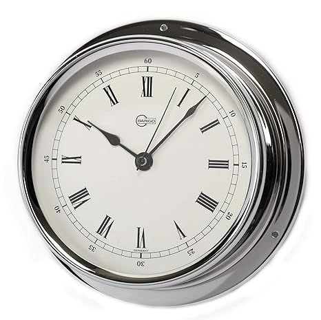 Barigo Regatta 684cr Schiffsuhr Chrom römisch 120mm