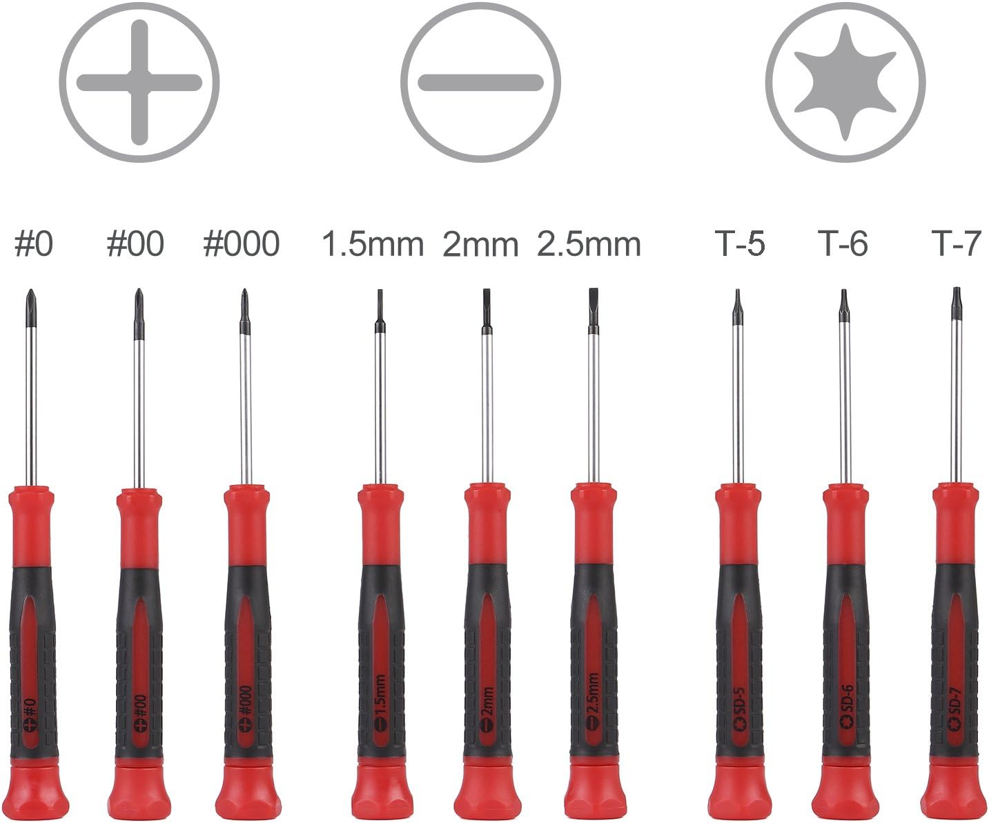 Best Choice 9-Piece Precision Screwdriver Set | Phillips, Flat and Torx Star: Home Improvement