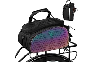 Favoto Bike Rack Bags for Bicycle - Saddle Bag 20L Large Capacity (Expanded to 45L) Waterproof Ebike Trunk Pannier with Reflector and Rain Cover