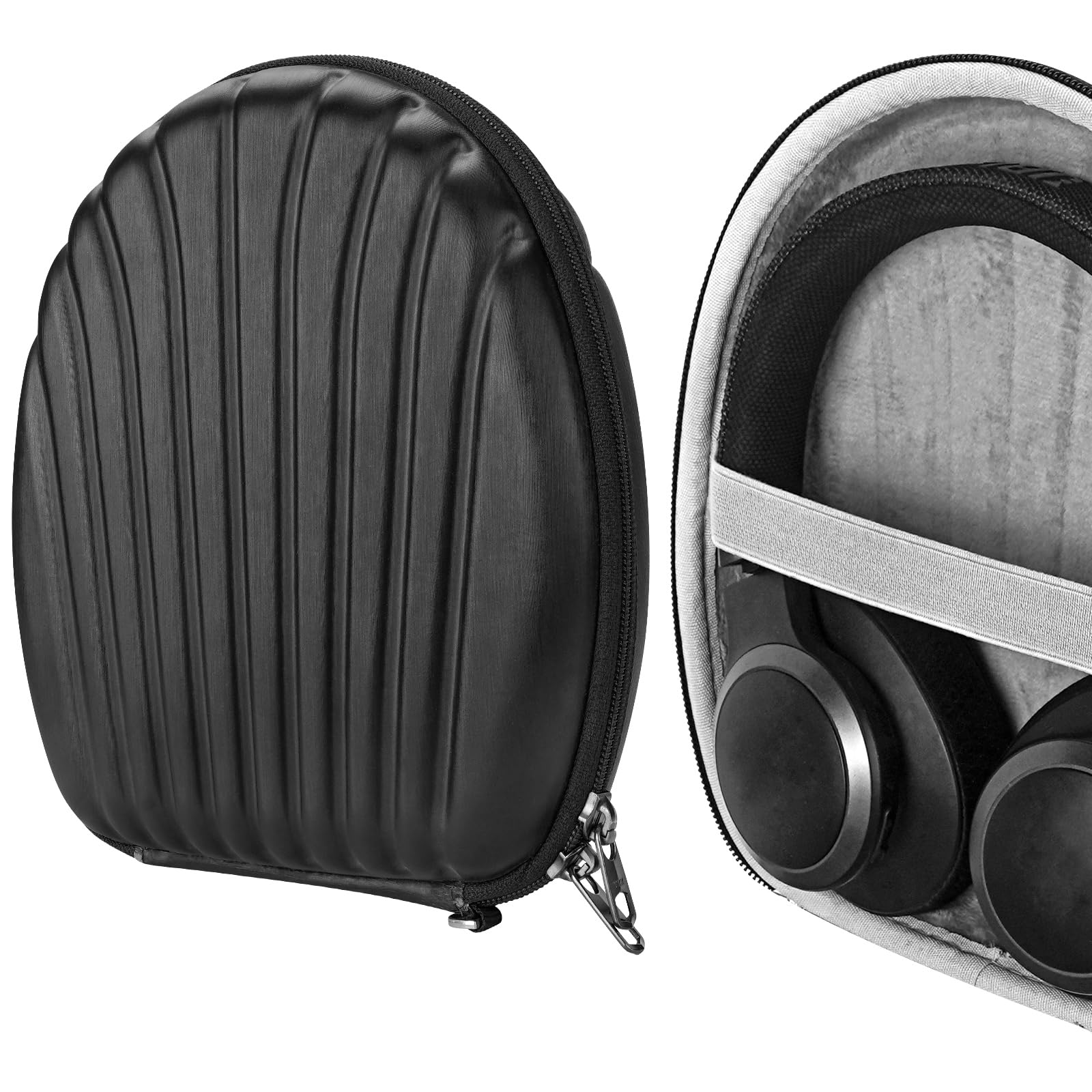 Geekria Shield Headphones Case Compatible with JBL Tune 770NC, 760NC, 750BTNC, 710BT, Replacement Protective Hard Shell Travel Carrying Bag with Cable Storage (Shell Shape Black)