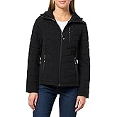 Nautica Women's Mechanical Stretch Softshell Jacket – Water-resistant Midweight Coat Attached Hood