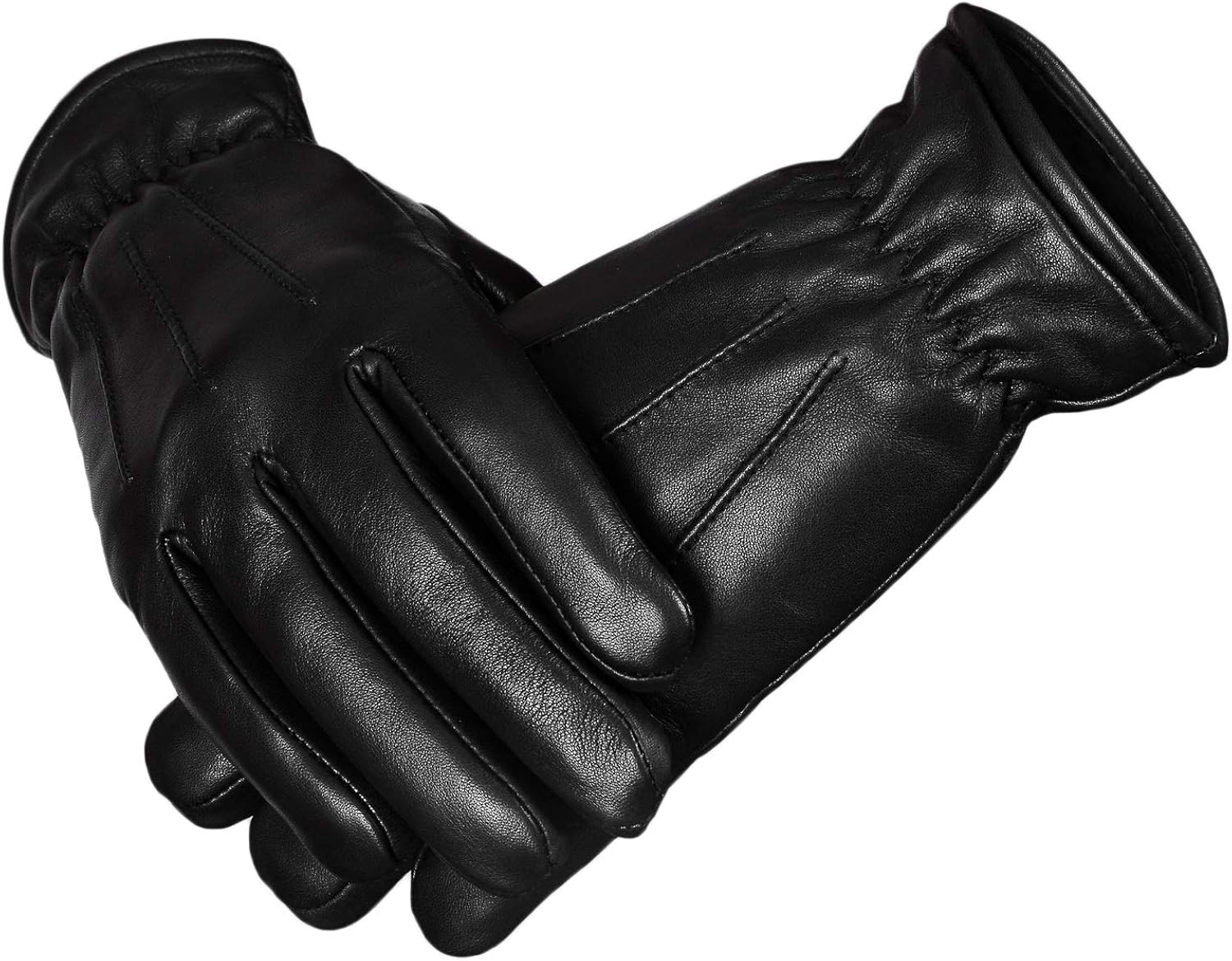 Men's Leather Gloves Driving Police Thinsulate Dress Winter Gloves for Men Clothing