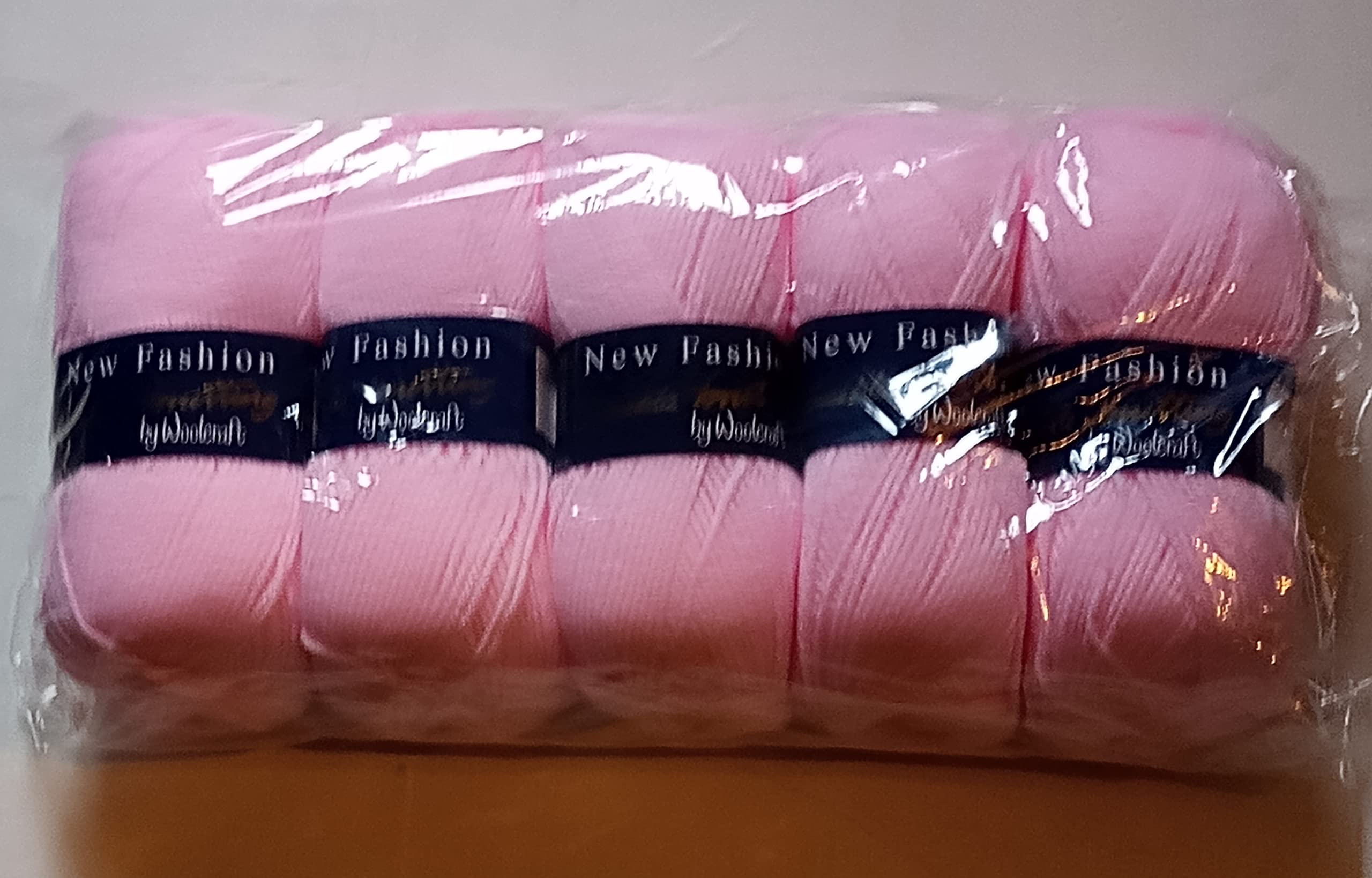 5 x 100g Woolcraft Dk Double Knitting Wool, Yarn (5 x 100g Baby Pink 2f79)