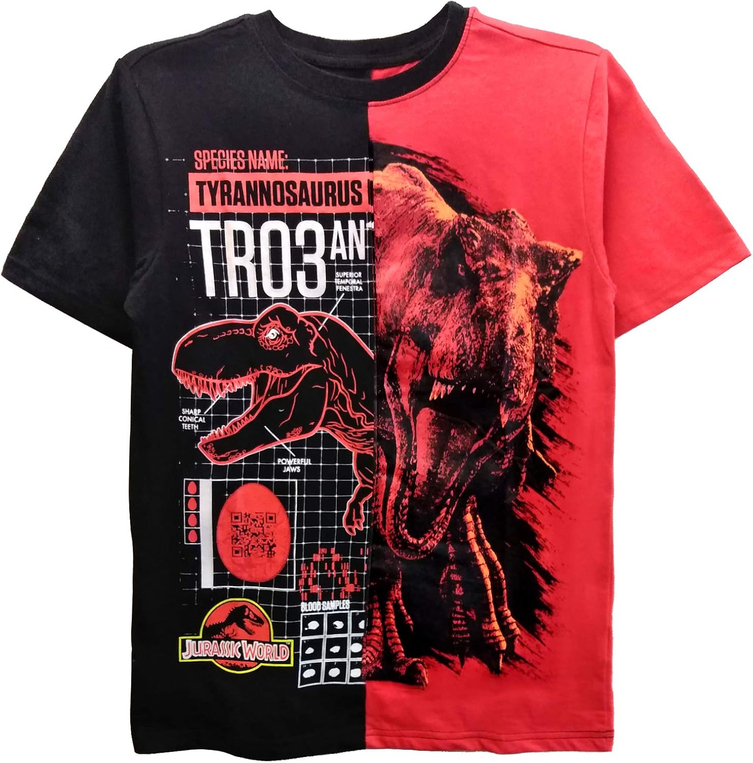 T-Shirt Ragazzo Jurassic World – Line Spine – Colore Charcoal Heather – Taglia Large - 3