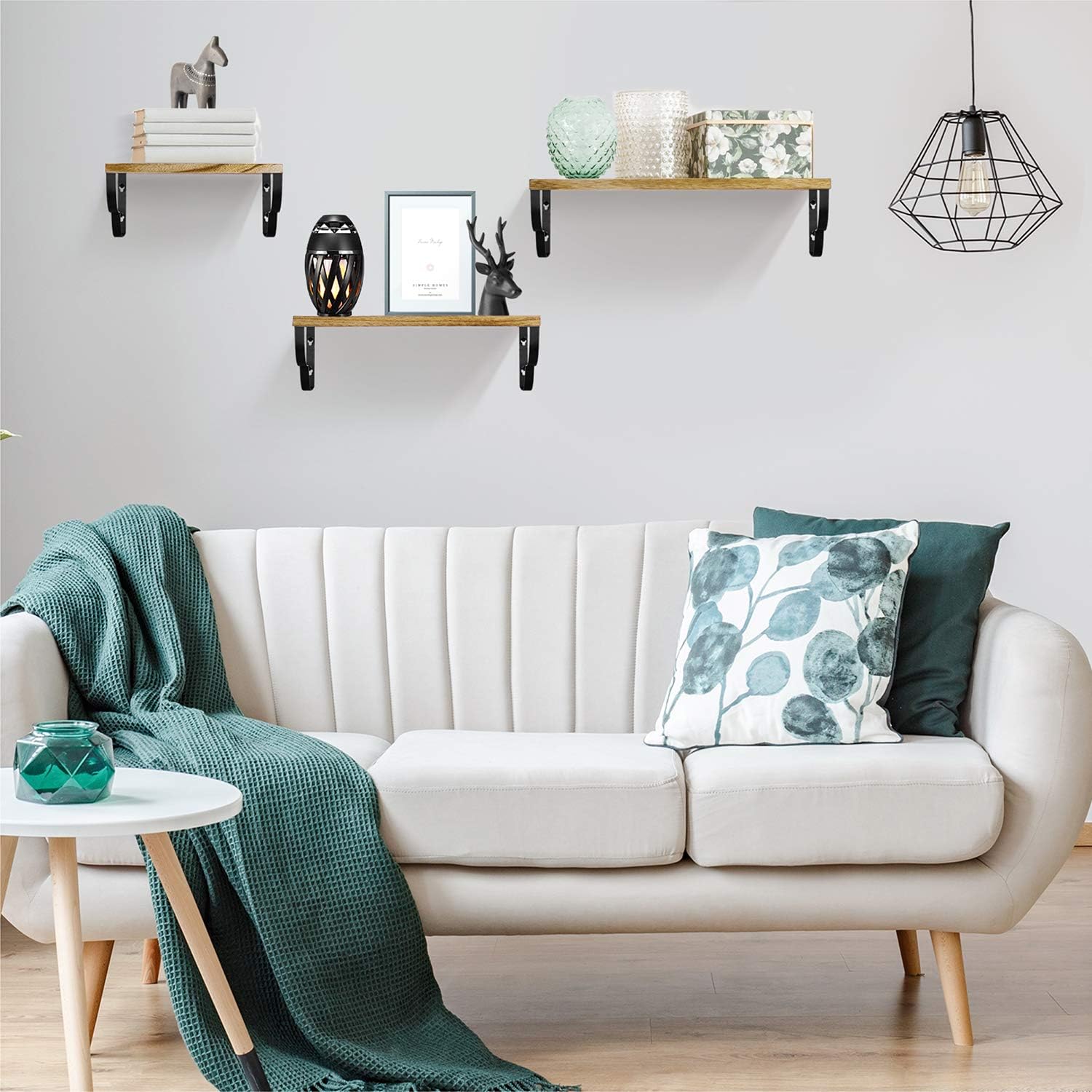 Set Shelf Mounted Wall Shelves Floating Lehom Of Hooks 8 And Bar Towel With Office And Room Living Kitchen Bedroom Bathroom For Decor Shelving Floating Shelves Storage Wall Wood Rustic 3 Floating