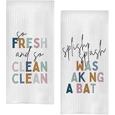 uinwk Kids Hand Towels, So Fresh So Clean Hand Towels for Bathroom, Boho Kids Bathroom Decor, Splish Splash I was Taking a Bath Decorative Hand Towels, 16x24 Inches Set of 2