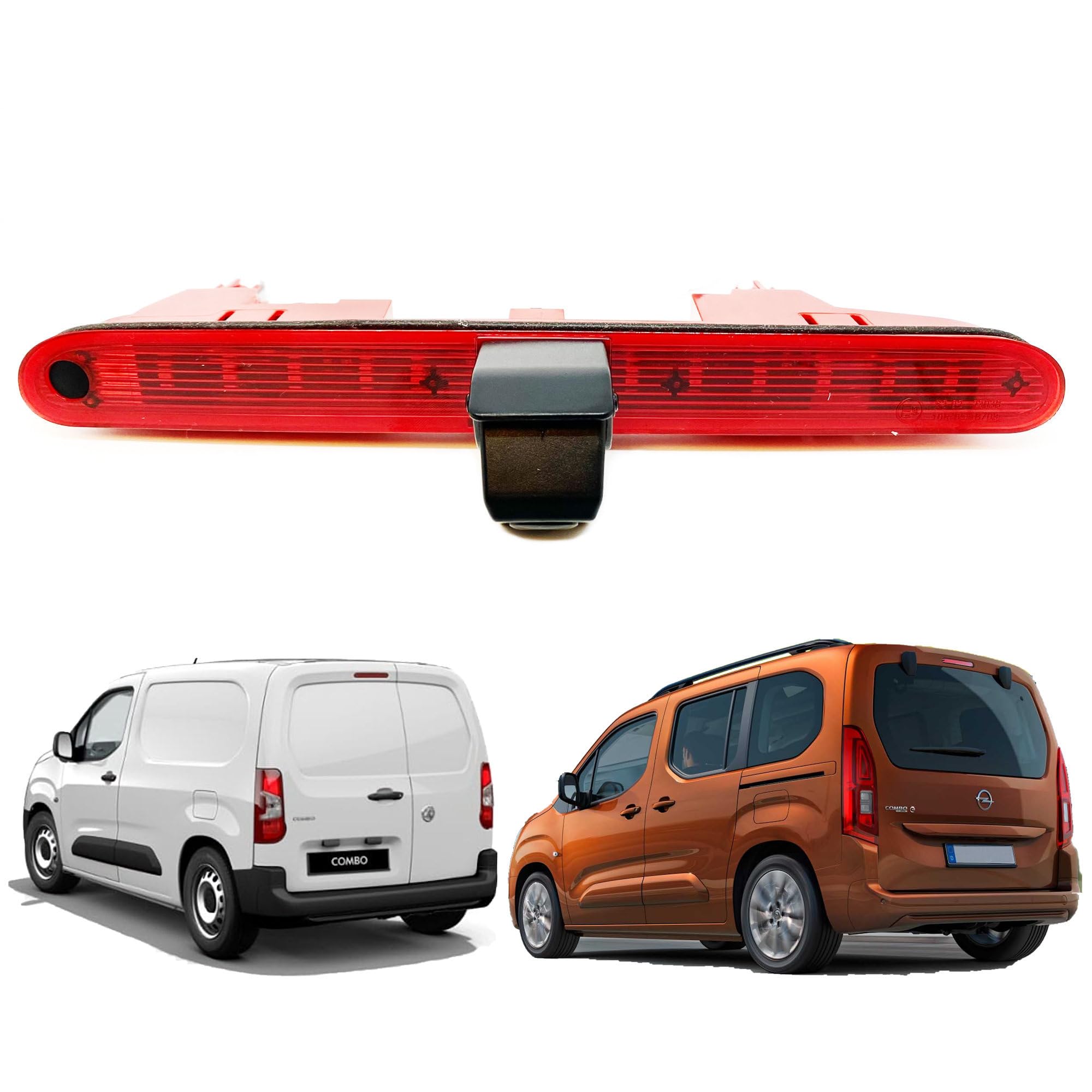 Dolphin Automotive Van Rear Brake Light Reversing Camera Fits Vauxhall Combo E 2019+ And Fiat Doblo 2022+ With Waterjet Nozzle (Camera Only)