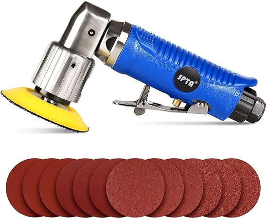 Spta 80mm Ponceuse Polisseuse D Angle De Pression D Air De Ponceuse Orbitale De Mini Rouge Droit Long 12 Pieces Tampon De Poncage De 80mm Amazon Fr Auto Et Moto