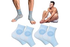 Yanmide 2Pairs Neuropathy Socks for Men and Women - Soothe Relief Socks for Neuropathy Pain Women - Plantar Fasciitis Socks - Anti Fatigue Compression Foot Sleeve Support Brace Sock (L, Blue)
