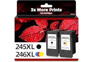Skyink Compatible Ink Cartridge Replacement for Canon 245XL 246XL 245 246 XL (Black Color 2 Pack) PG245 CL246 MX490 MG2522 MX492 TR4520 TR4500 MG2520 TS3300 TS3322 MG2525 TR4522 TS3100 TS3122 TS3320