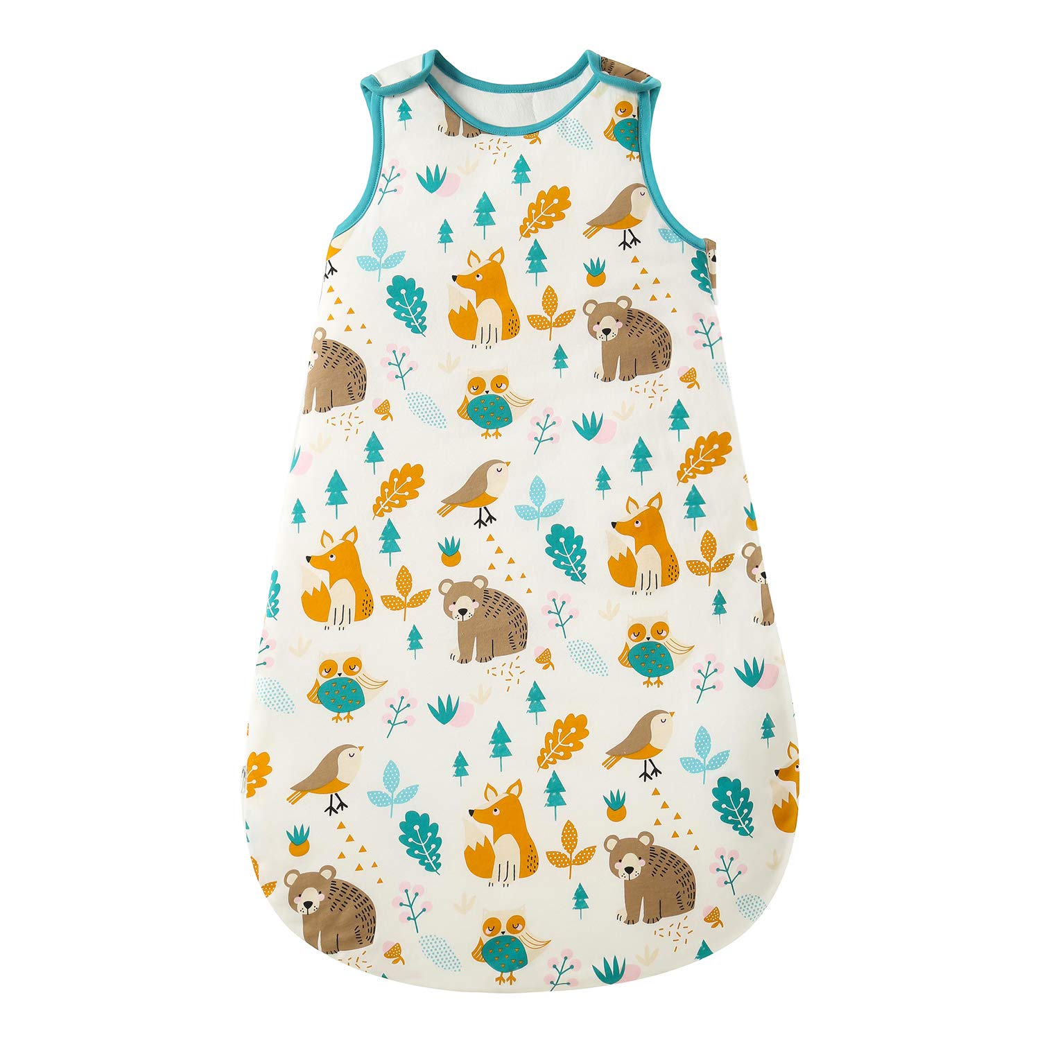 Mosebears Winter Baby Sleeping Bag 12-18 Months 2.5 Tog Soft Cotton Wearable Blanket Sleeveless Baby Sleep Sack Designed for Boys and Girls Cute Prints