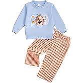 Mieeyali Toddler Baby Boys Valentines Day Outfit Shirt Lover Boy Sweatshirt Heart Pants Long Sleeve Tops Clothing Set