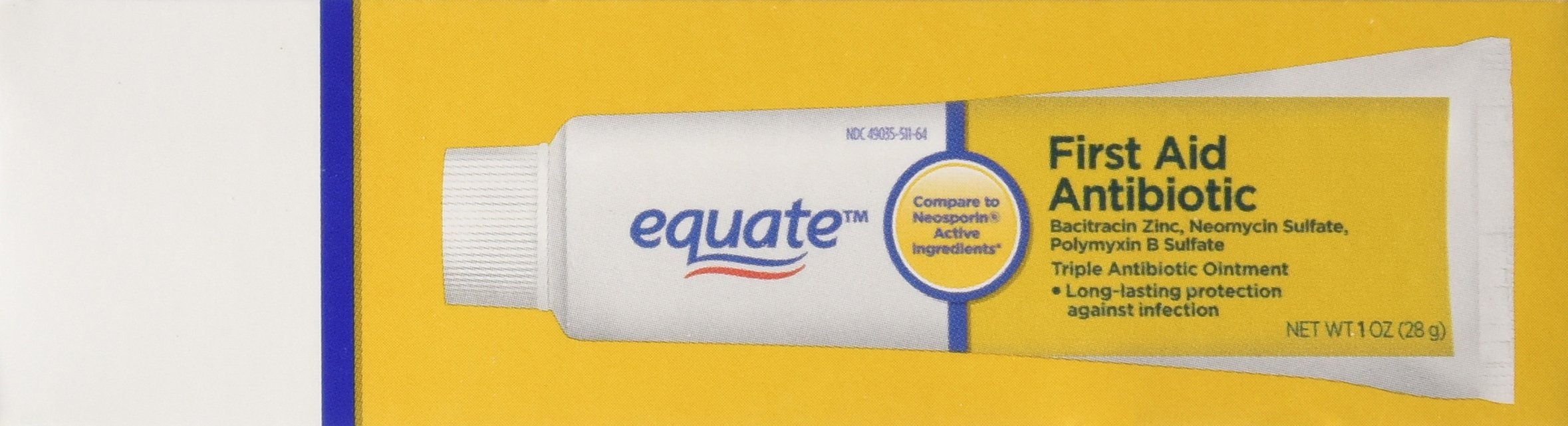 Equate Triple Antibiotic First Aid Ointment, 1 Ounce (Pack Of 2