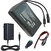 12V 10800mAh Lithium ion Battery Pack with Charger Compatible with Replacement Batteries for 12V Devices, Bike Light, DIY Pro