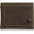 Carhartt Mens' Leather Passcase Wallet, Brown, One Size