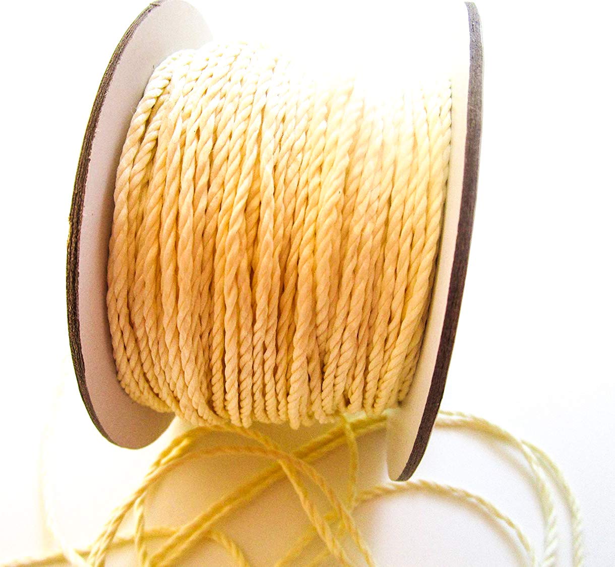 50 m Cotton Beads 2 mm Width: Cream