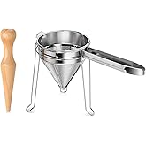 New Star Foodservice 42566 3-Piece Stainless Steel China Cap Strainer Set