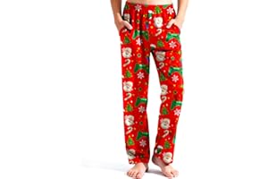 Sylfairy Boys Christmas Pajama Pants Soft Long Loose Pants Bottom Indoor Outdoor Xmas Holiday Trousers