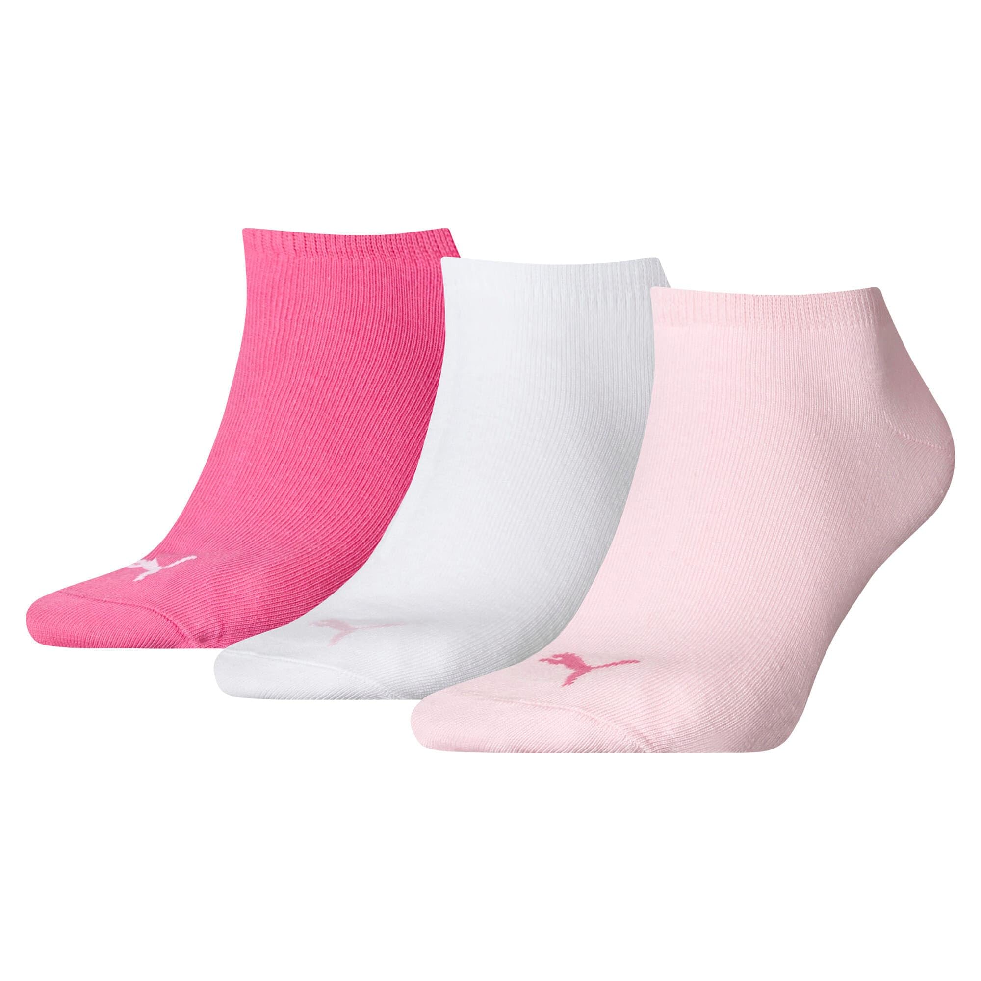 PUMA Men's PUMA Unisex 3p Sneaker Plain Sock, Pink Lady, 3 5 UK, one size, 261080001