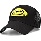 Von Dutch Unisex Trucker Hat - Retro Classic Curved Bill Mesh Back Adjustable Snapback Baseball Cap for Men and Women