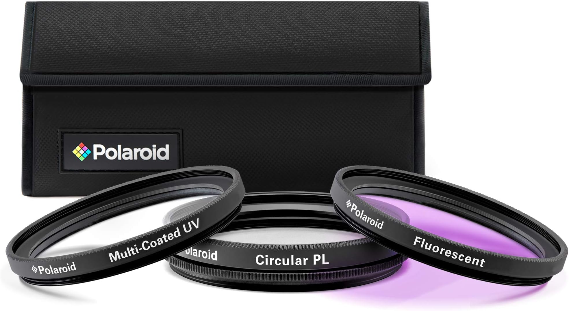 Polaroid Optics 3 Piece Filter Kit Set [UV,CPL,FLD] , 46 mm