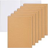 Paper Junkie 6 Pack Large Bulk Sketchbook Journals, Blank Books Notebooks for Kids, Students, Office Supplies (8.5x11 In Journaling Notebooks)